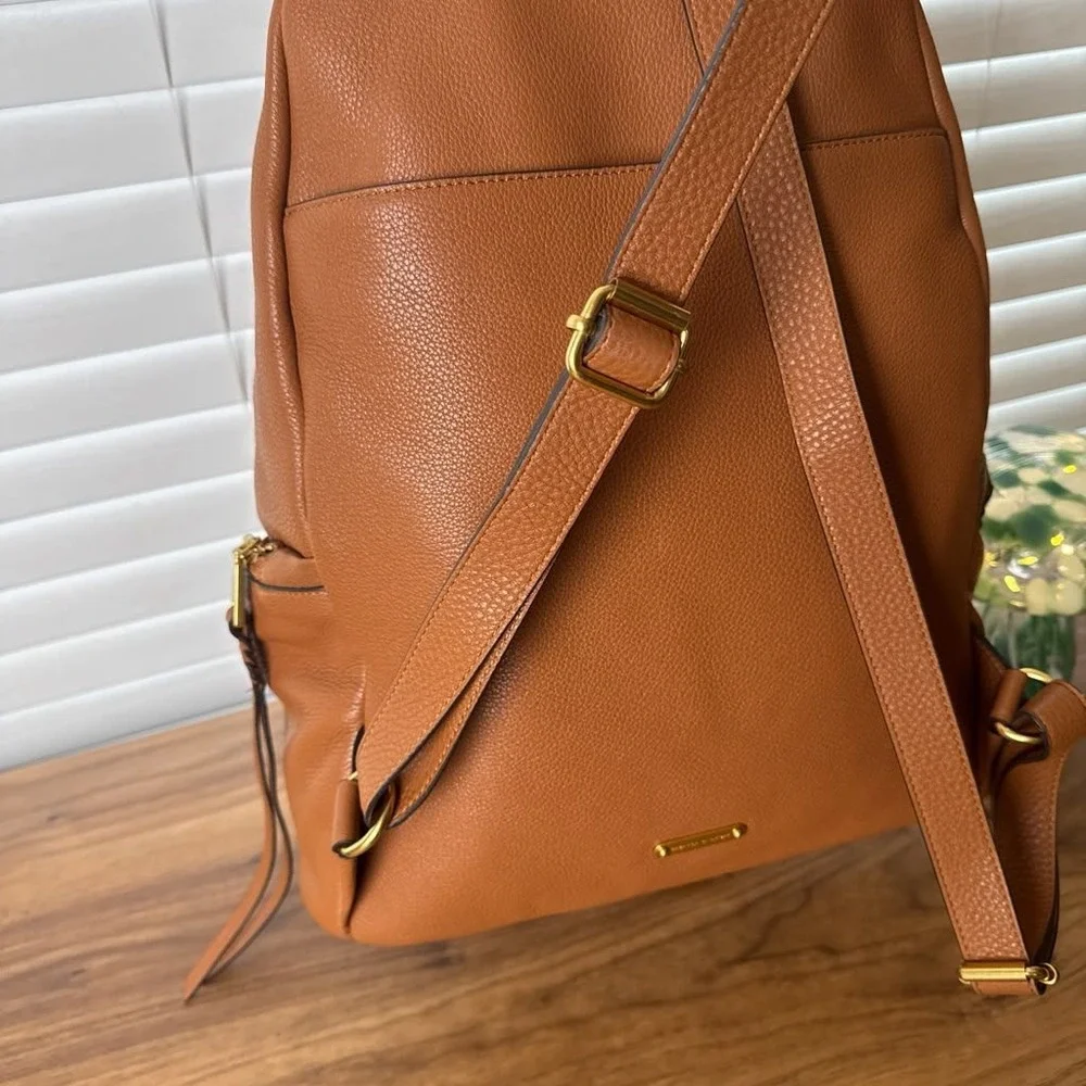 Rebecca Minkoff Julian Backpack Tan Brown Leather Gold Hardware HS21TJUB06